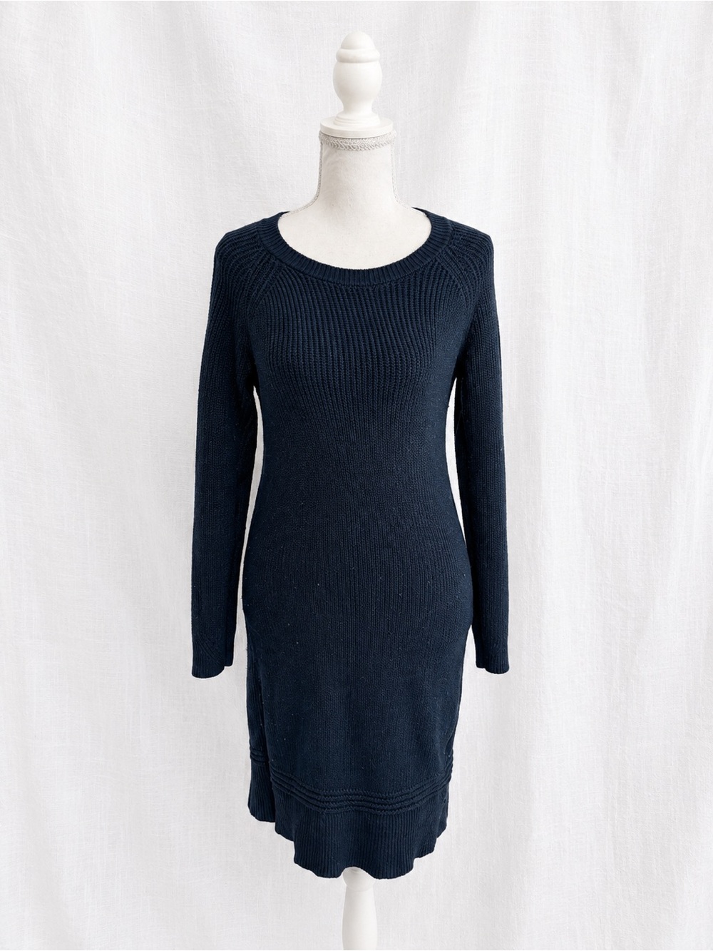 Banana Republic Navy Long-Sleeve Knit Dress
